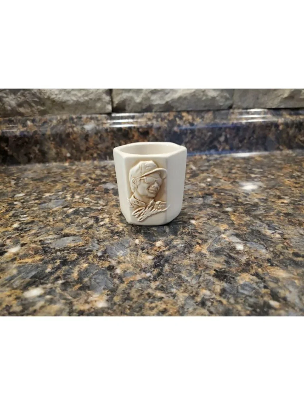 Jeff Gordon #24 Embossed Ceramic Shot Glass Candle Toothpick Holder NASCAR